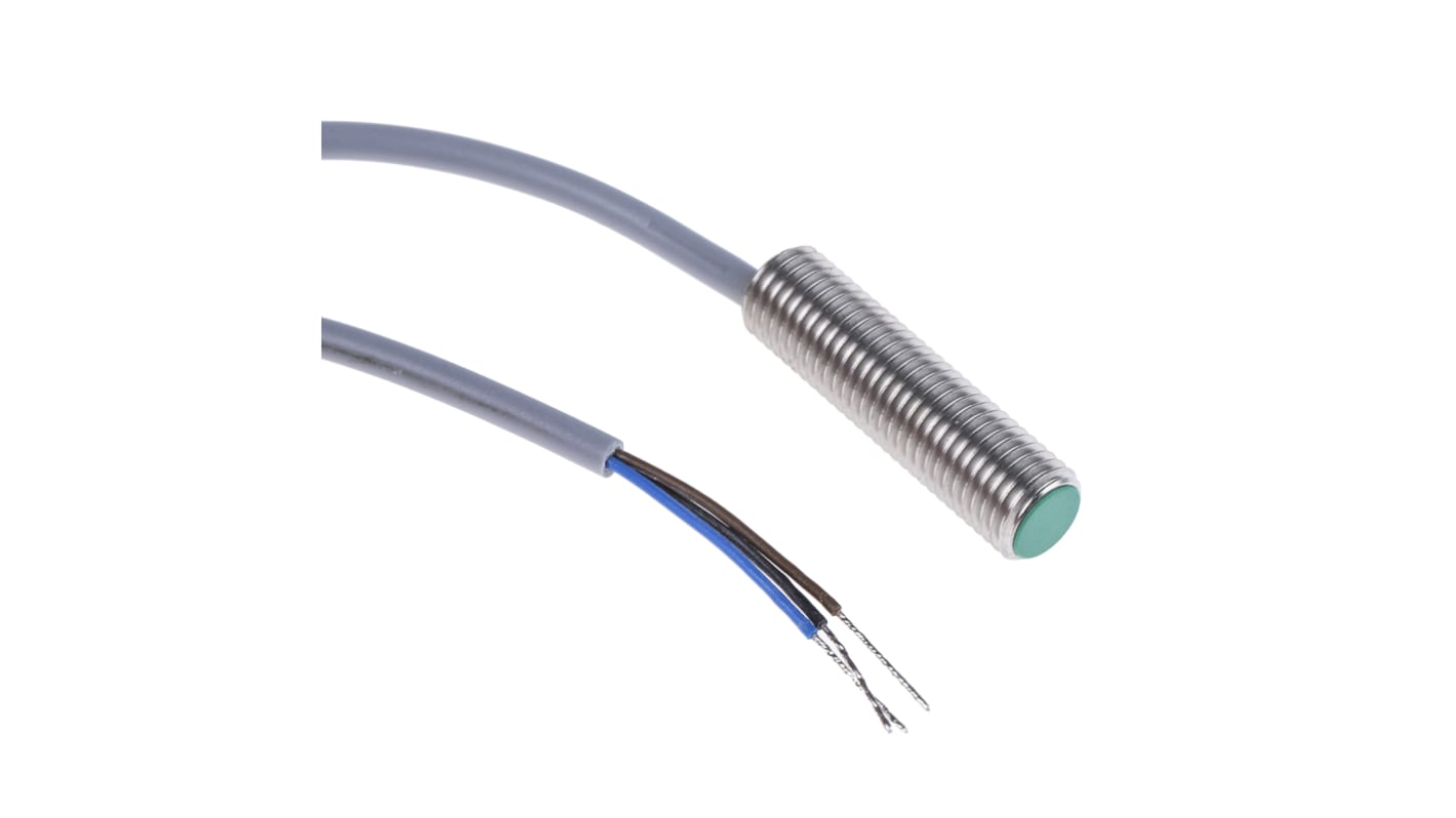 Baumer Inductive Barrel-Style Proximity Sensor, M8 x 1, 2 mm Detection, PNP Output, 10 → 30 V dc, IP67