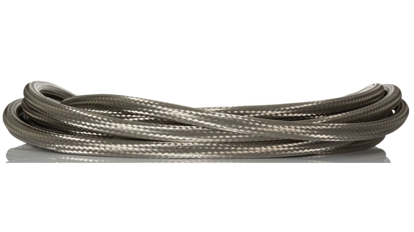 RS PRO Kabelschlauch Kupfer für Kabel-Ø 11mm bis 24mm, Länge 10m Umflochtener Dehnbar