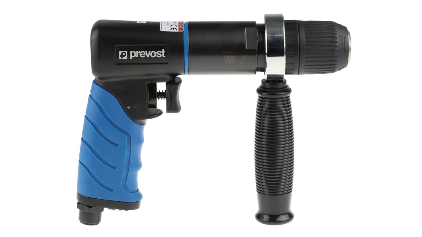 PREVOST Air Drill 13mm Reversible, 1/4in Air Inlet (BSP) , 450 1/min, 800 1/min
