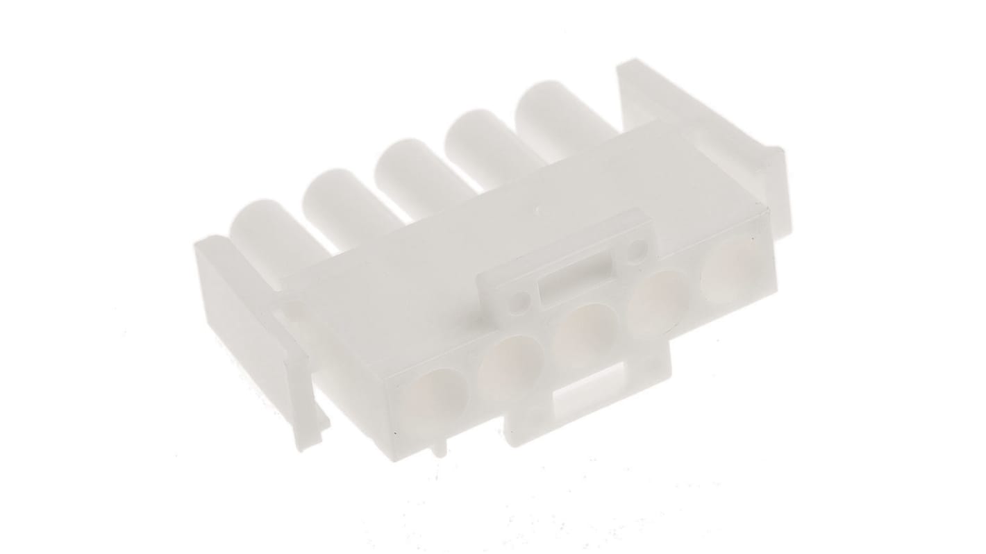 TE Connectivity, Universal MATE-N-LOK Male Connector Housing, 6.35mm Pitch, 5 Way, 1 Row