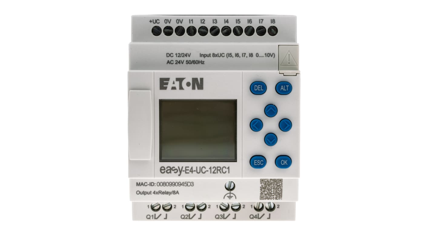 197211 EASY-E4-UC-12RC1 | Eaton EasyE4 Series Logic Module, 12 V dc, 24 ...