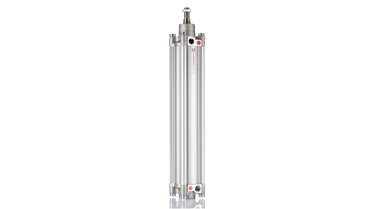 Norgren Pneumatic Piston Rod Cylinder - PRA/802063/M/320, 63mm Bore, 320mm Stroke, PRA/802000/M Series, Double Acting