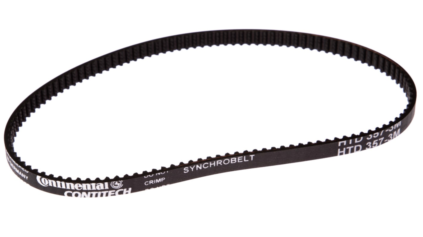 Contitech HTD 357-3M-06 Timing Belt, 119 Teeth, 357mm Length, 6mm Width