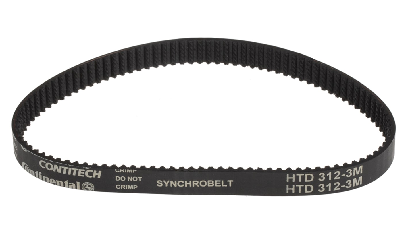 Contitech HTD 312-3M-09 Timing Belt, 104 Teeth, 312mm Length, 9mm Width