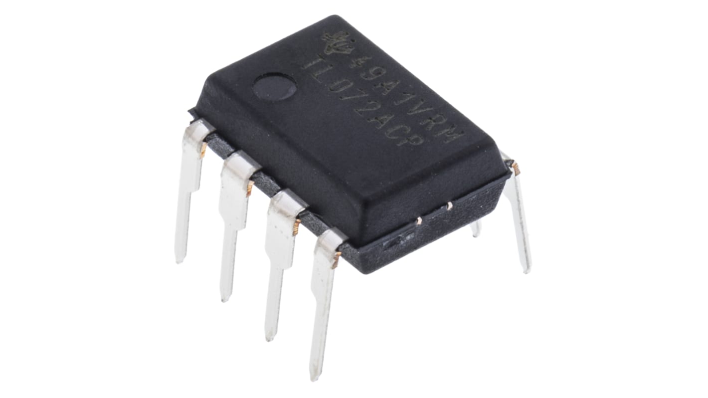 TL072ACP Texas Instruments, Op Amp, 3MHz, 8-Pin PDIP