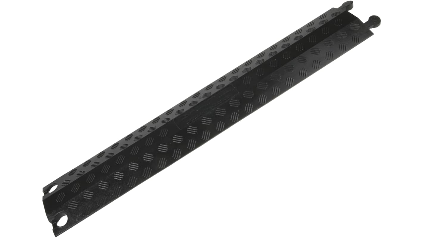 Pasacables de suelo, RS PRO, Negro 38 x 12mm, 765mm x 133 mm Poliuretano