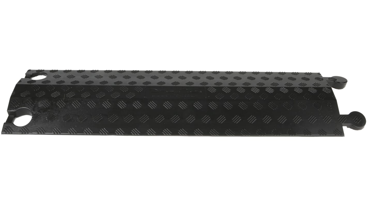 RS PRO Kabelabdeckung, Kabelbrücke, Innen-Ø 45mm 45 x 20mm, 220 mm x 765mm Polyurethan, Schwarz 1-kanalig