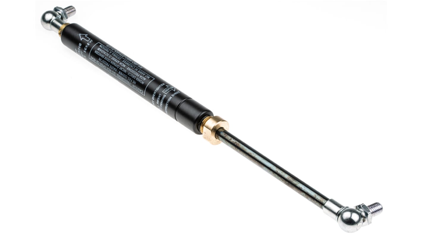 Camloc Steel Gas Strut, with Ball & Socket Joint, 264mm Extended Length, 100mm Stroke Length