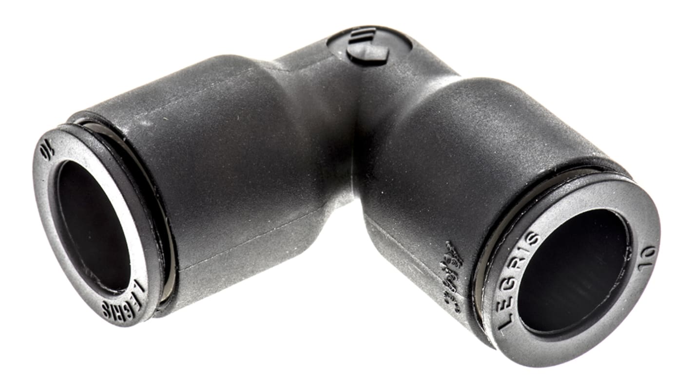 Legris LF3000 Series Elbow Tube-toTube Adaptor, Push In 10 mm to Push In 10 mm, Tube-to-Tube Connection Style