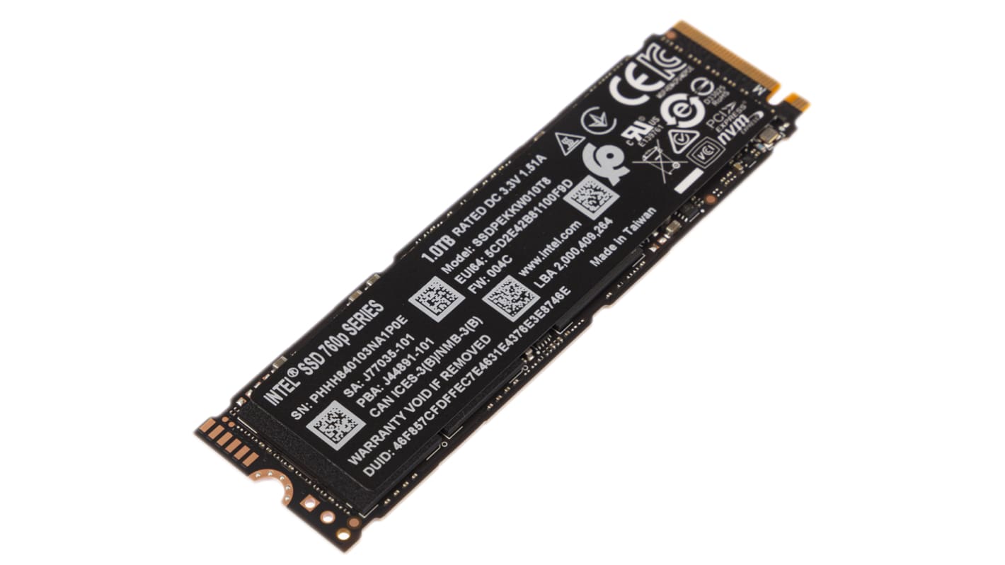 Intel ソリッドステートドライブ SSD 内蔵 AES-256 1 TB NVMe, PCIe Gen 3.0 x4