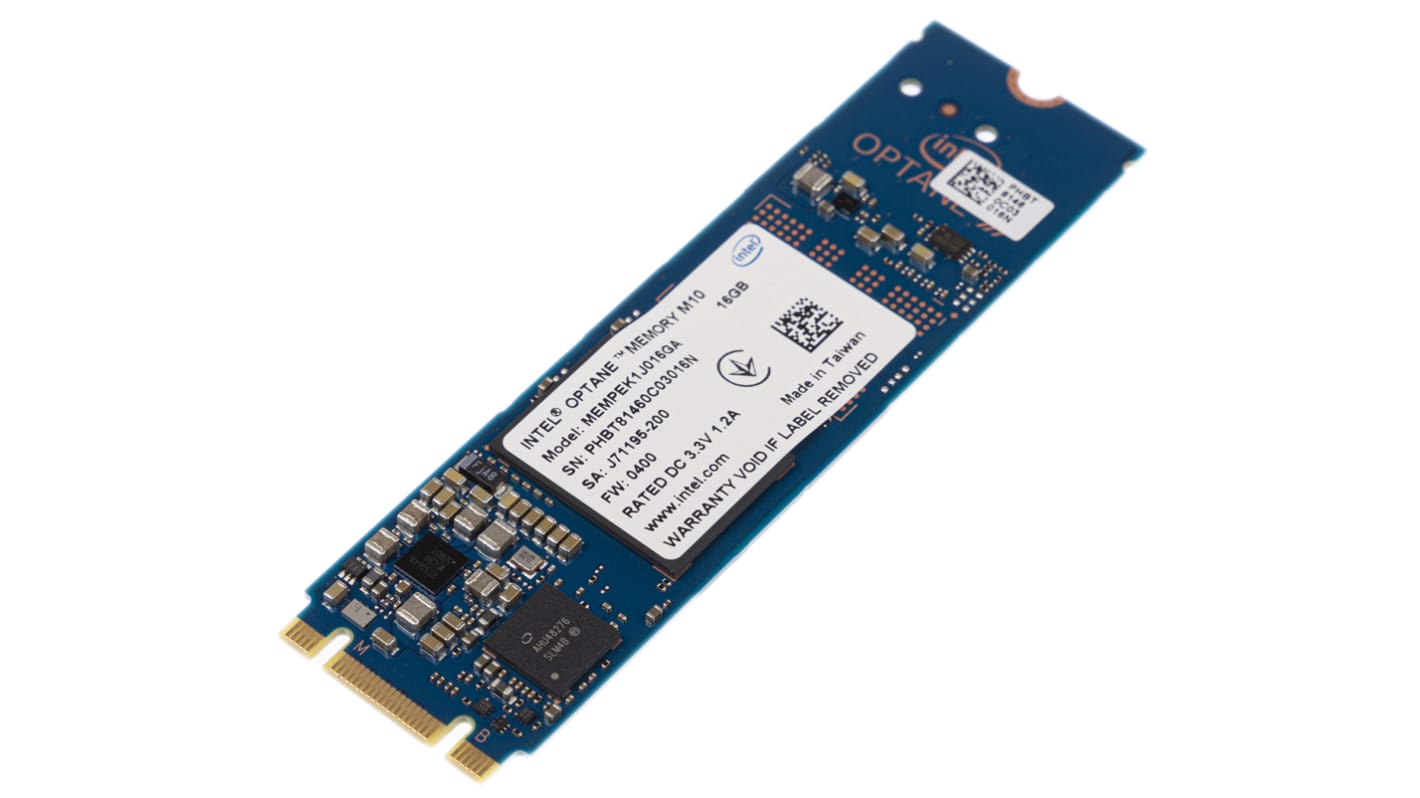 Intel Optane-SSD M10, M.2 Intern HDD-Festplatte PCIe NVMe Gen 3.0 x 2 Industrieausführung, 16 GB, SSD