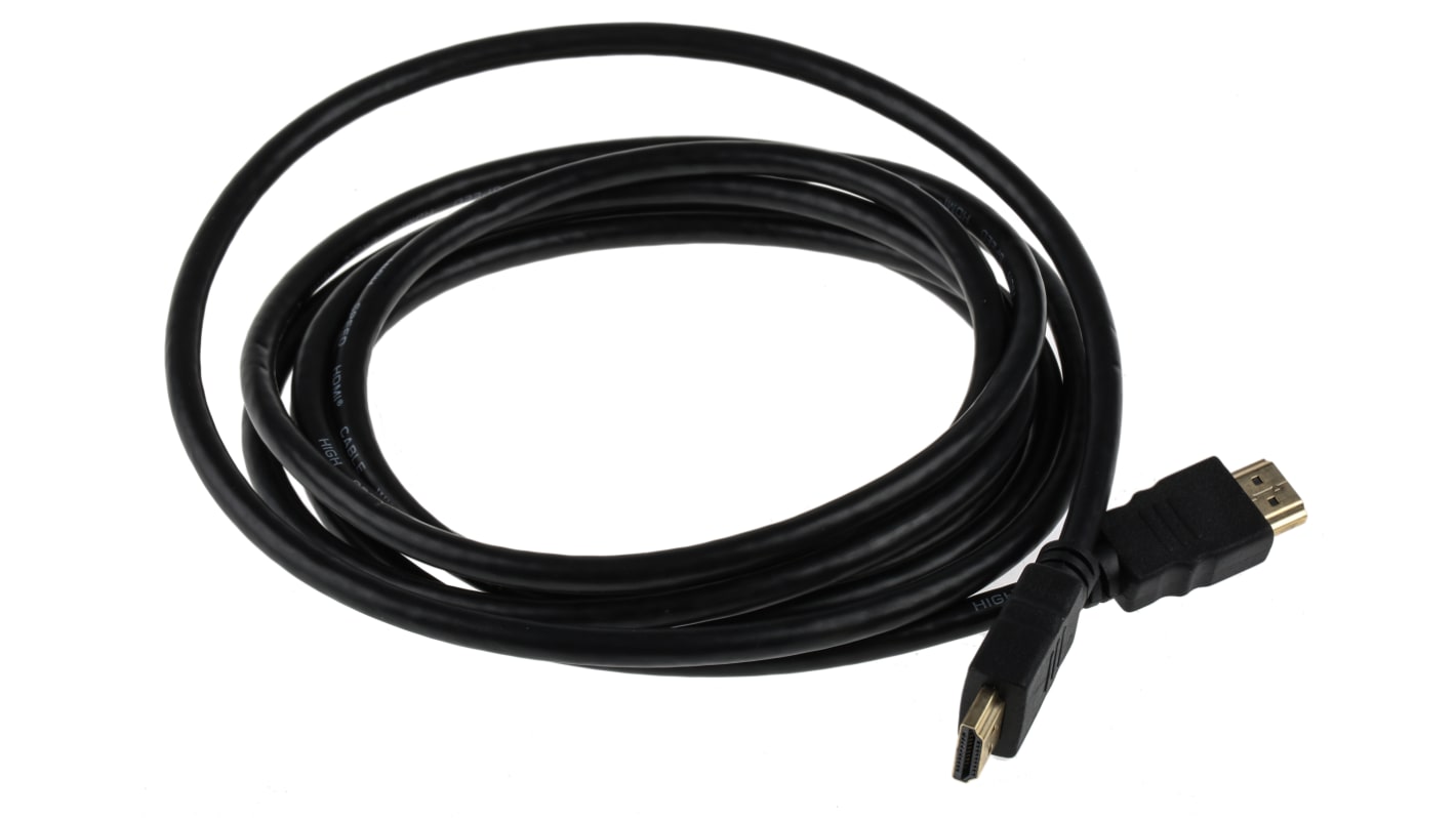 Cable HDMI Negro RS PRO, con. A: HDMI Macho, con. B: HDMI Macho, long. 3m