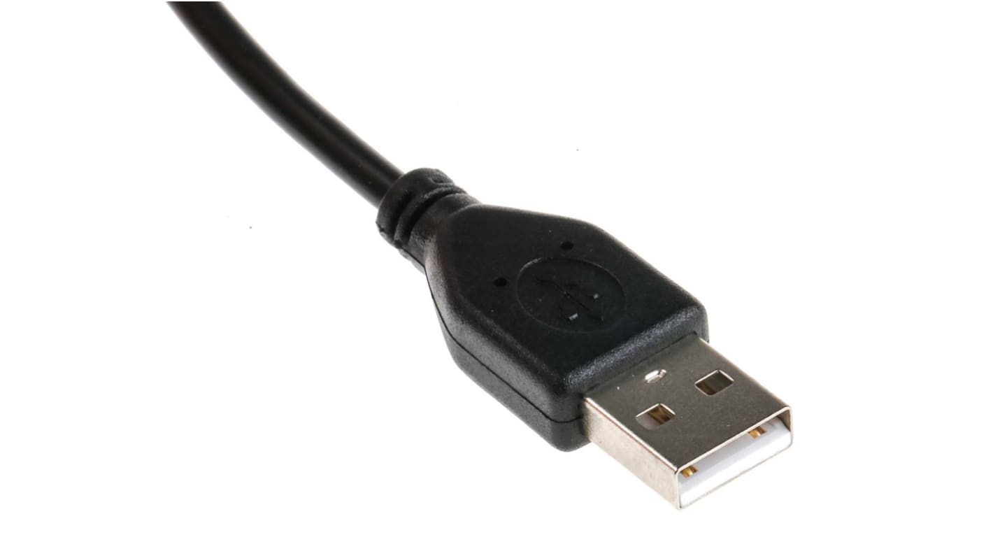 RS PRO USB-Kabel, USBA / USBA, 3m USB 2.0 Schwarz