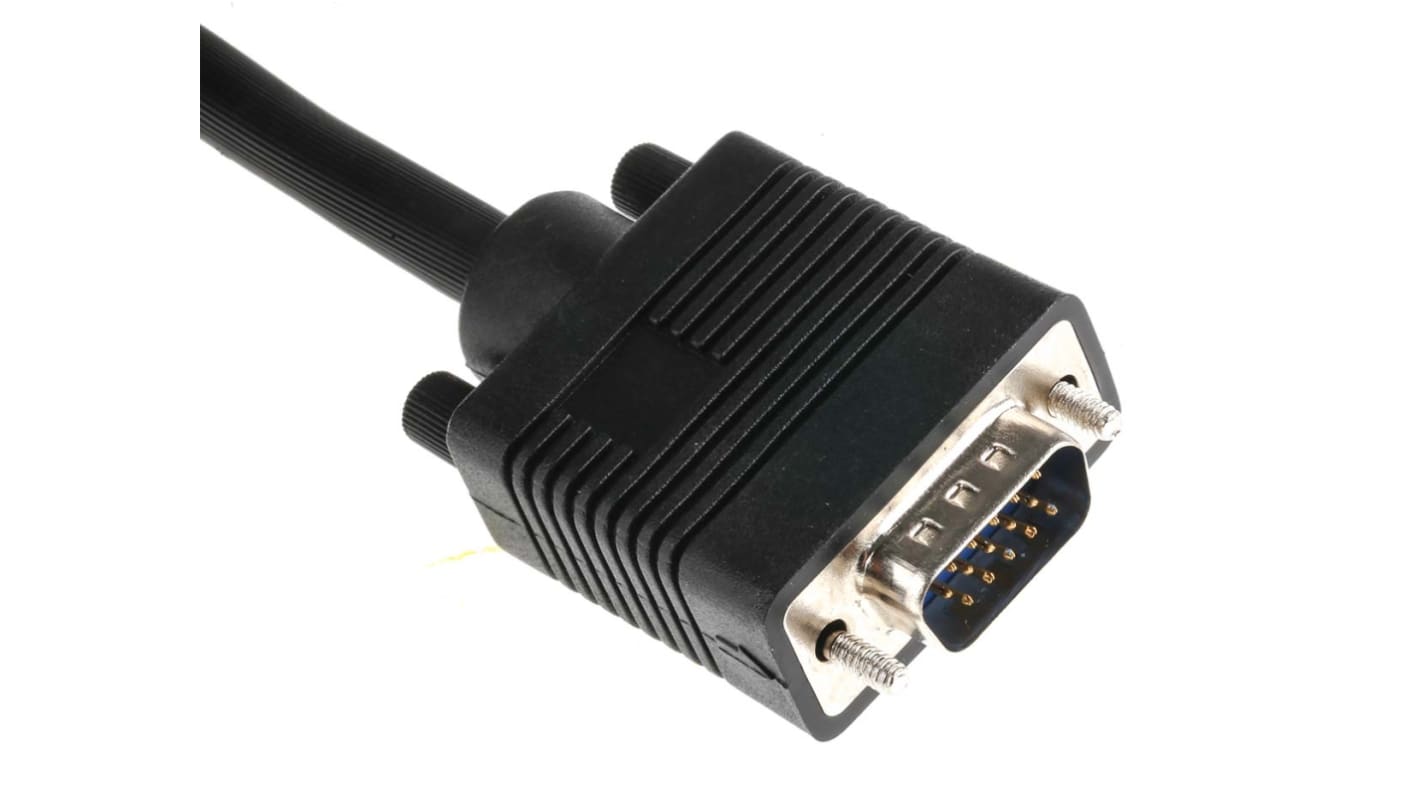 RS PRO VGA-Kabel A VGA / Stecker B VGA / Stecker, 5m PVC Schwarz