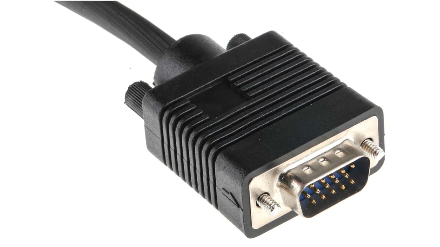 RS PRO VGA-Kabel A VGA / Stecker B VGA / Stecker, 7m PVC Schwarz