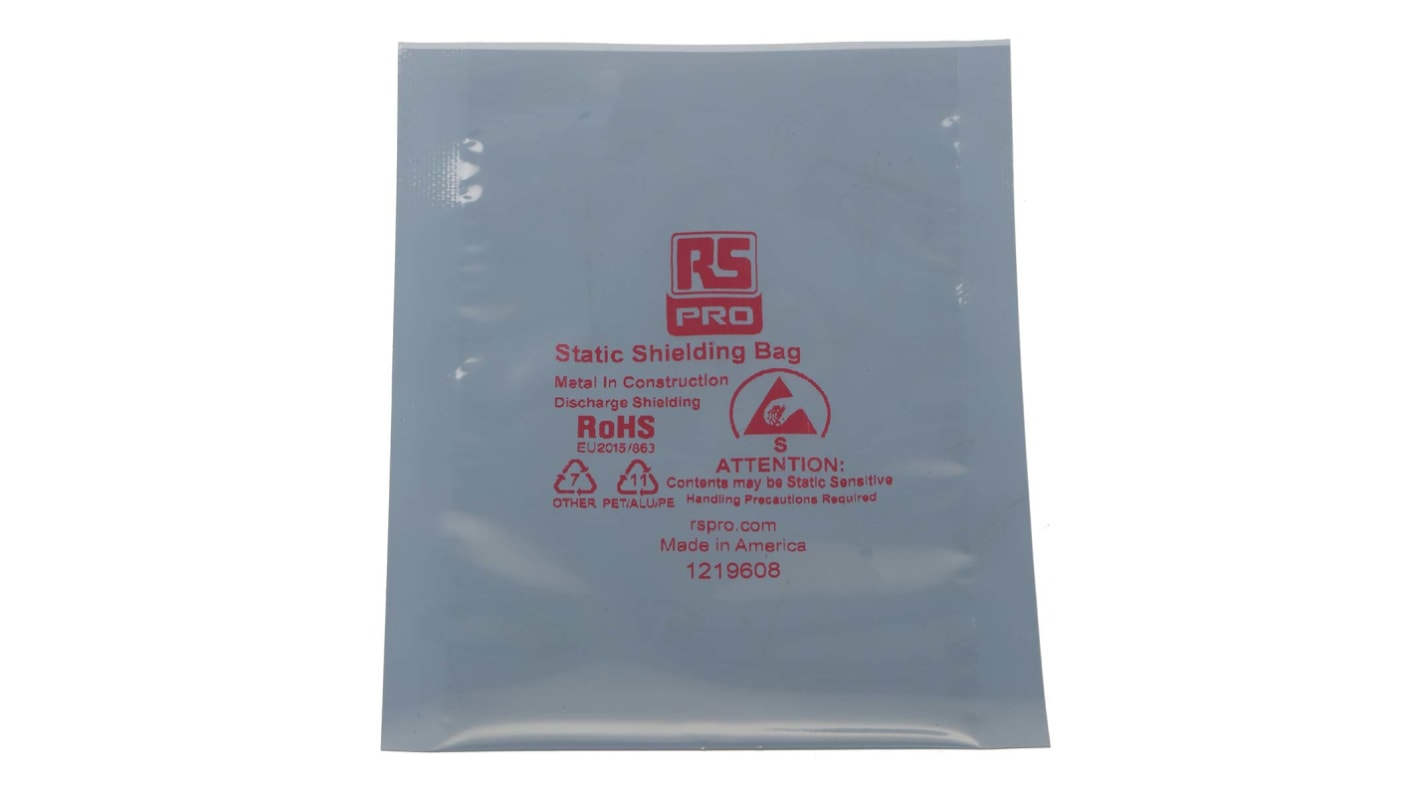 RS PRO Static Shielding Bag 76mm(W)x 127mm(L)