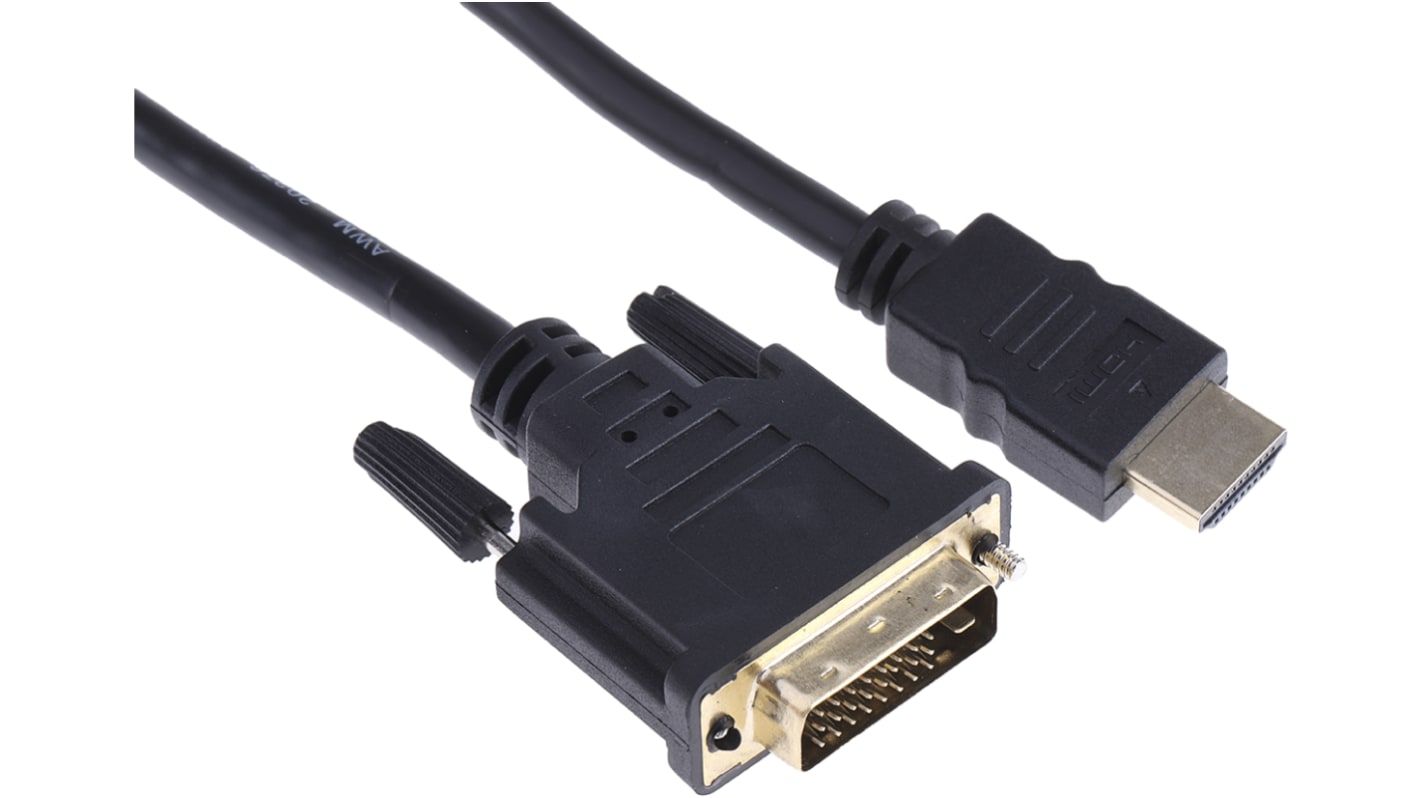 RS PRO 4K Male HDMI to Male DVID Single Link Cable, 1m RS