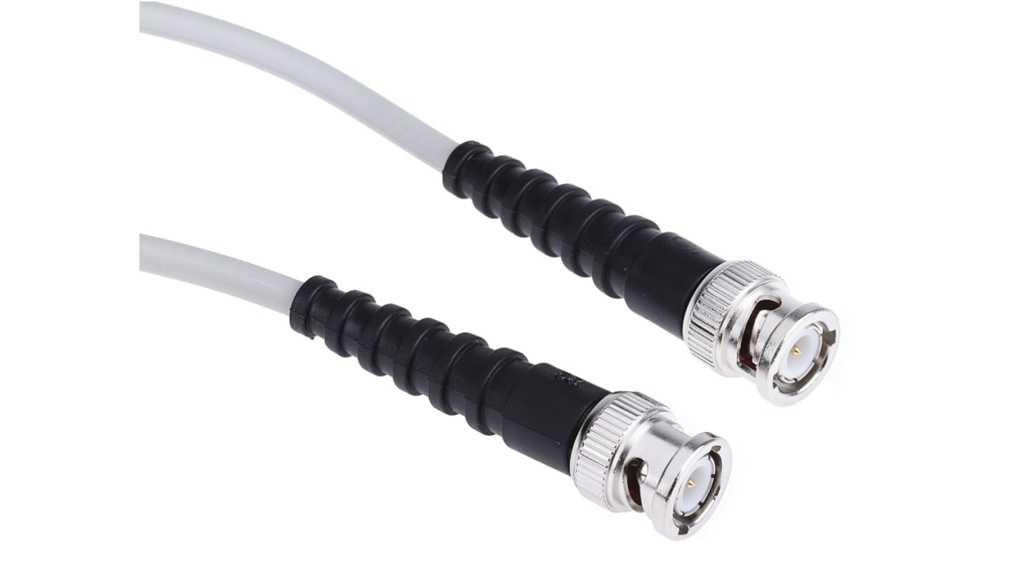 Cable coaxial RS PRO, 50 Ω, con. A: BNC, Macho, con. B: BNC, Macho, long. 1m Gris