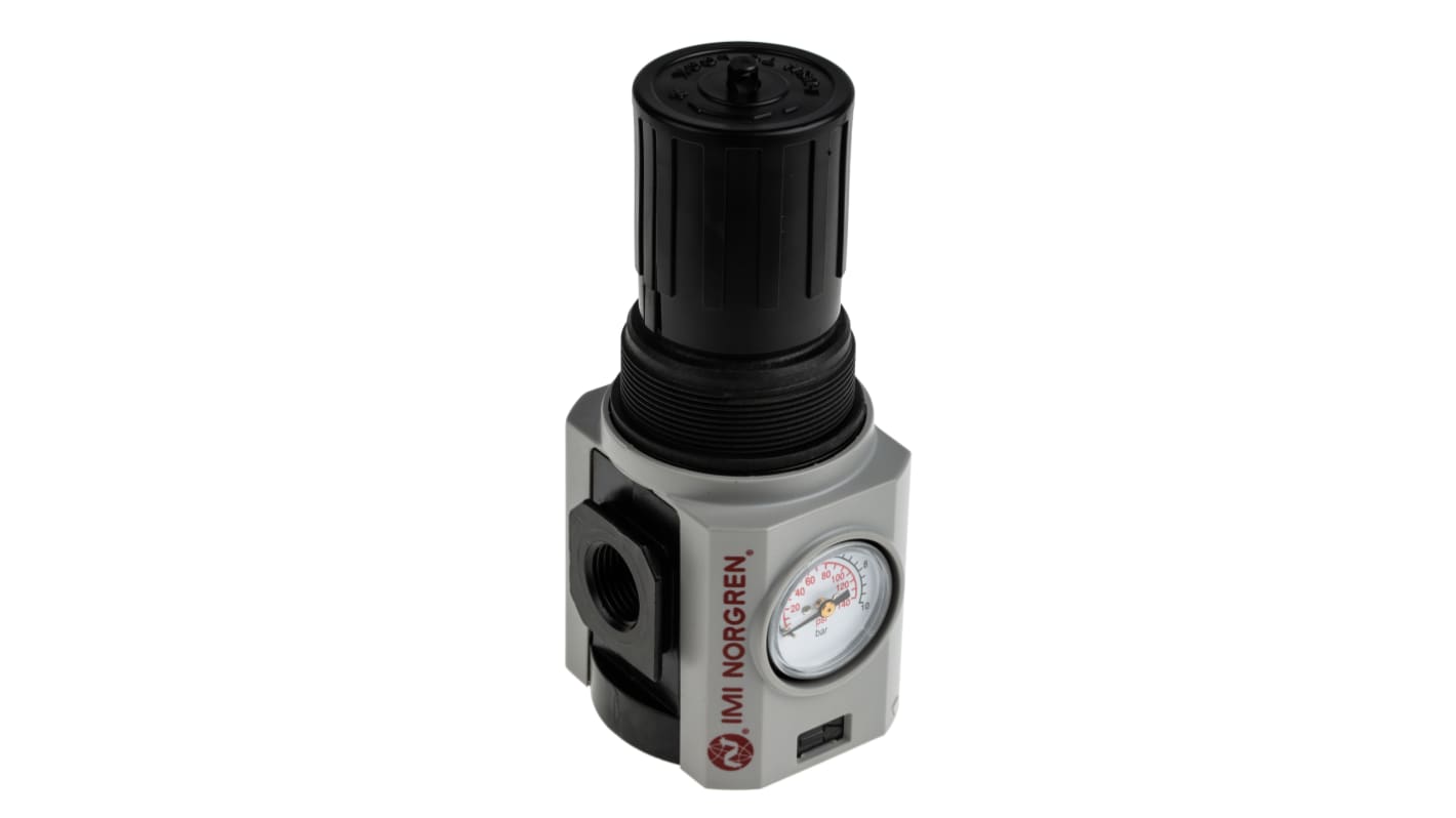 Norgren G 1/2 Pneumatic Regulator - 0.3bar to 10bar, 1/2in, 10bar max. input