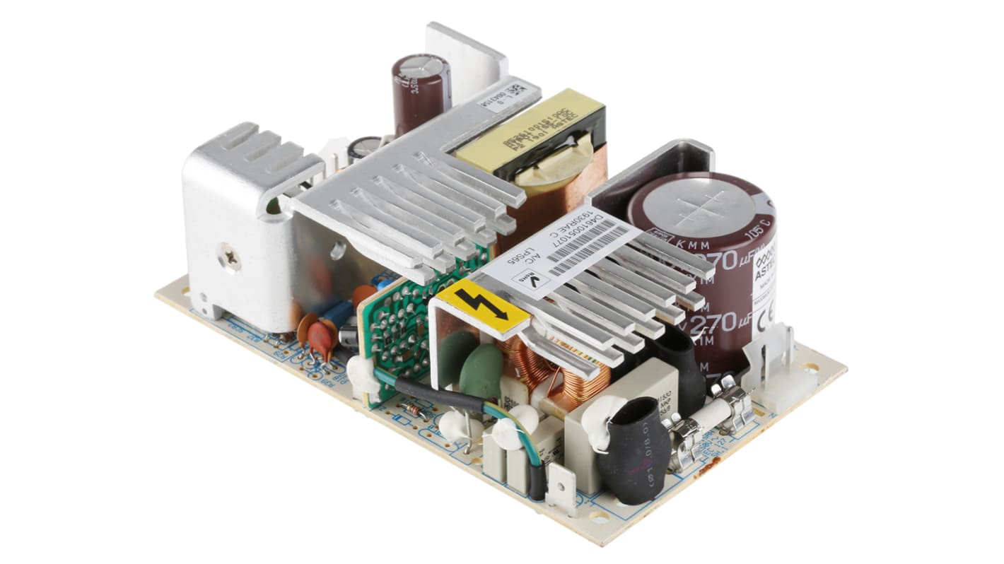 Artesyn Embedded Technologies Schaltnetzteil, 24V dc / 2.5A 60W 120 → 300 V dc, 85 → 264 V ac Offene