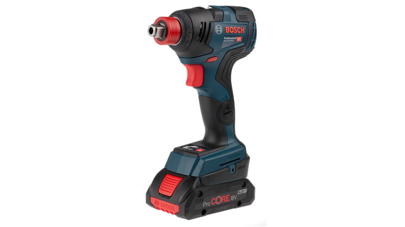 Bosch GDX 18V-200 C, 1/2 Zoll Akku Schlagschrauber, 3400U/min / 200Nm, UK-Netzstecker