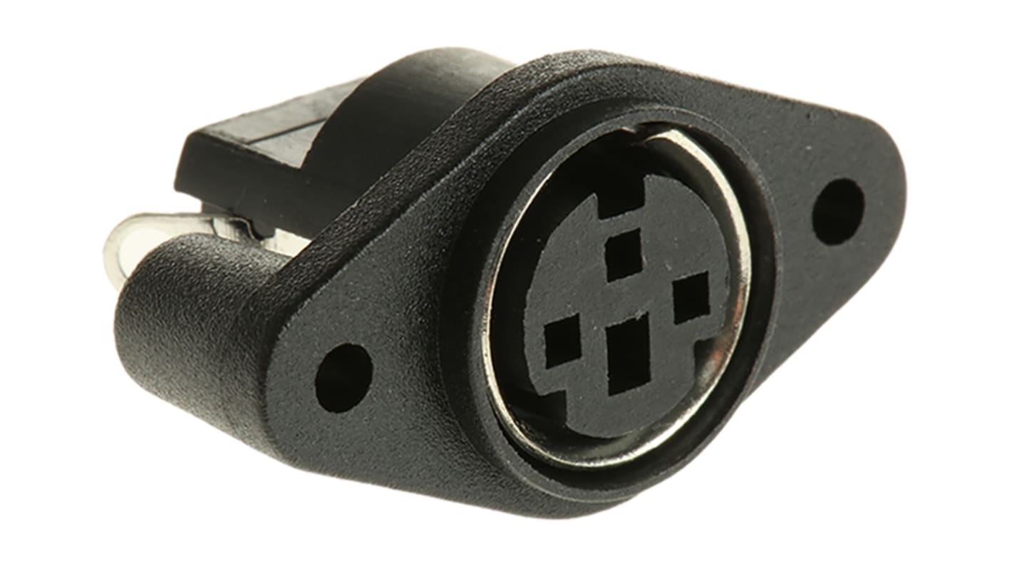 Conector DIN Ángulo recto Hembra RS PRO de 3 vías, 1A, 100 Vac