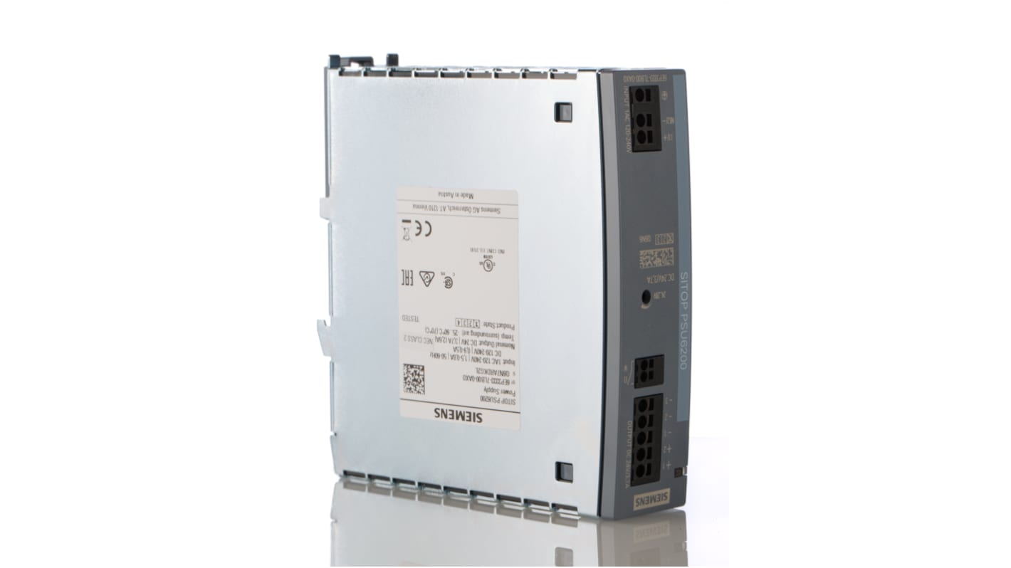 Siemens SITOP PSU6200 Switched Mode DIN Rail Power Supply, 120 → 230 V ac / 120 → 240V dc ac, dc Input,