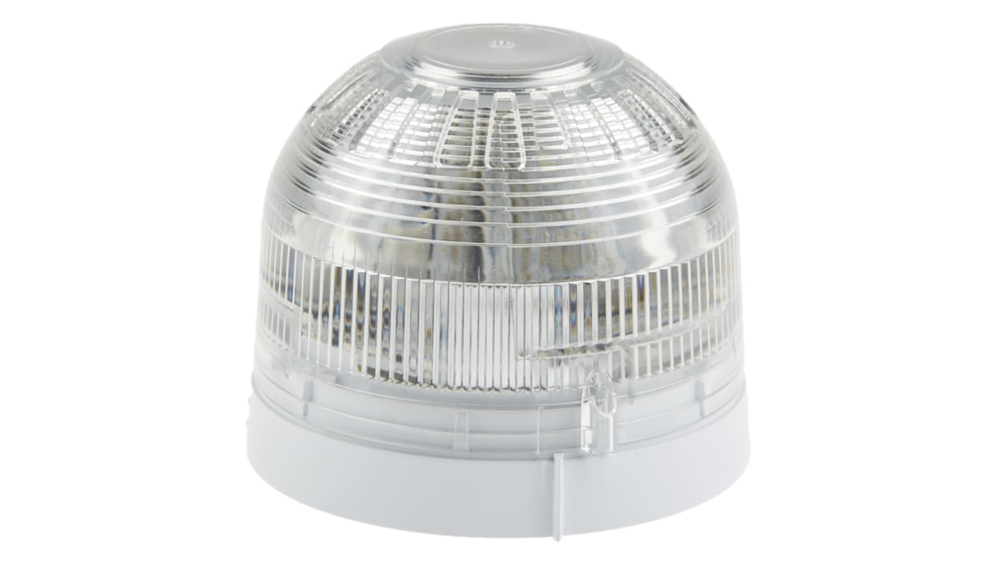 Klaxon Clear Beacon, 17 → 60 V dc, Base Mount, LED Bulb, IP21