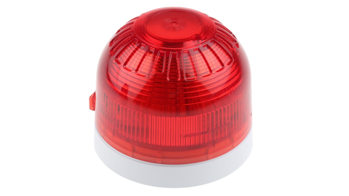 Klaxon Red Beacon, 17 → 60 V dc, Base Mount, LED Bulb, IP21