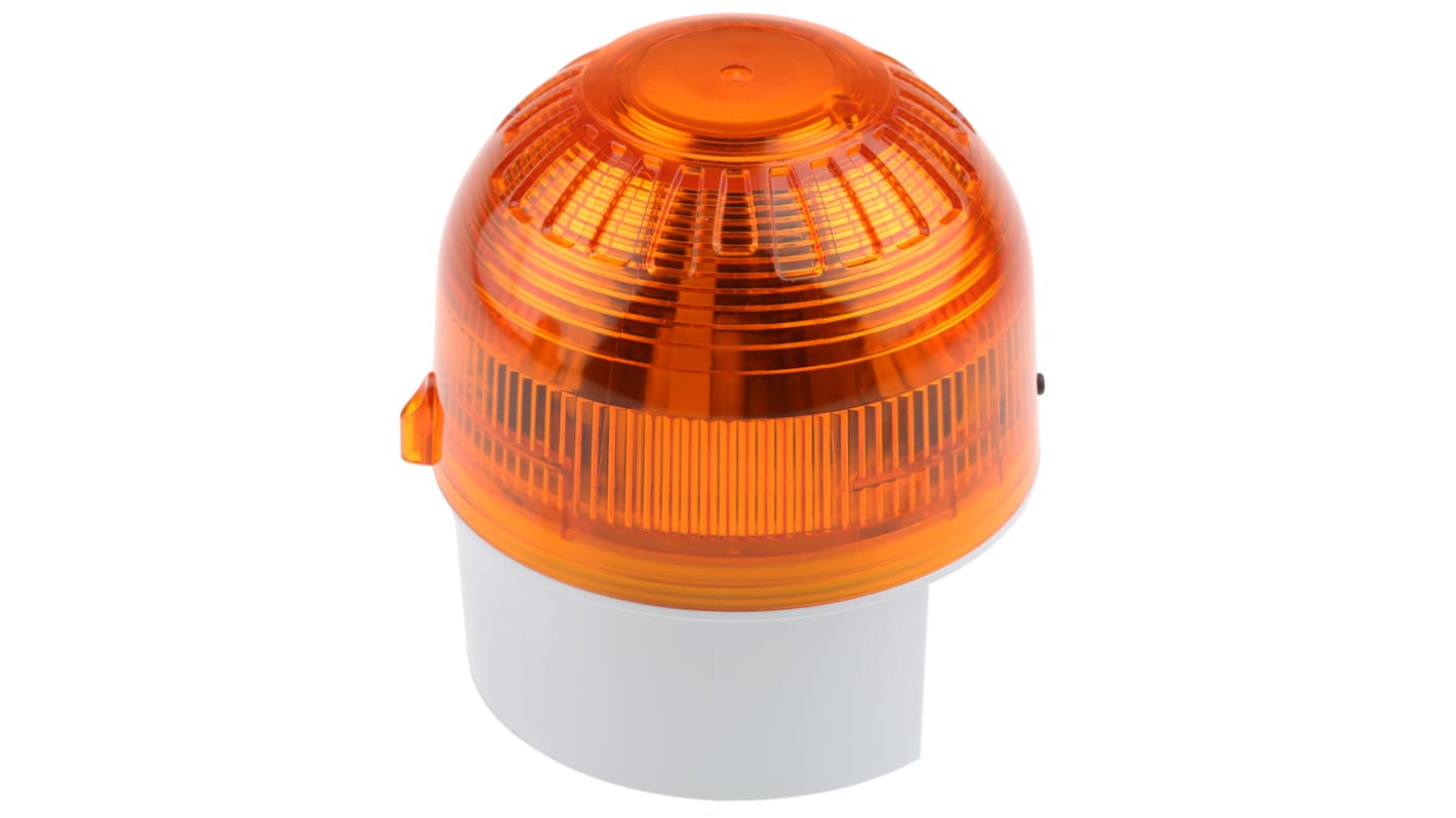 Klaxon Amber Beacon, 10 → 60 V dc, Base Mount, Xenon Bulb