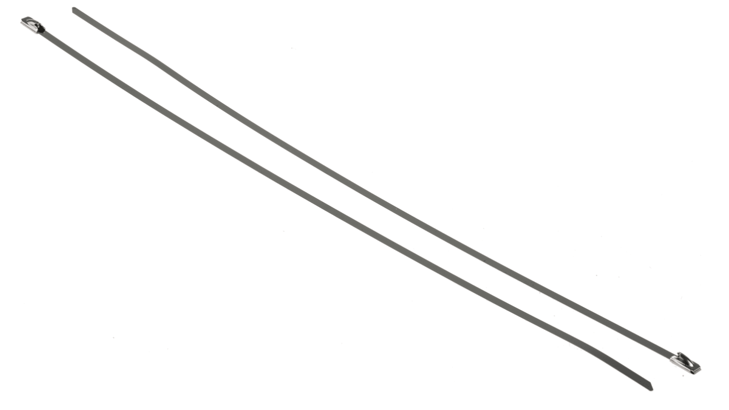 RS PRO Cable Tie, Ball Lock, 360mm x 4.6 mm 316 Stainless Steel