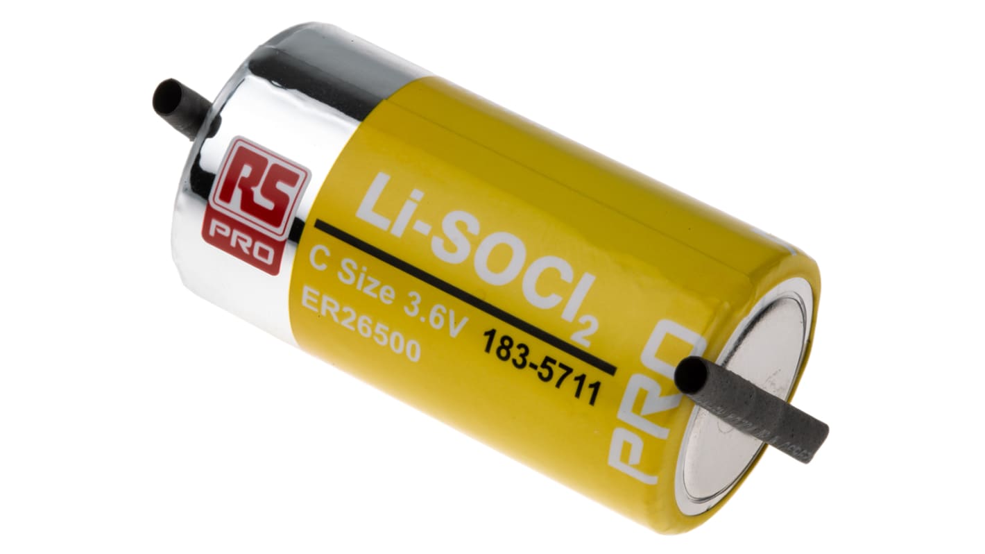 RS PRO C elem 3.6V Lítium tionil-klorid, 8.5Ah