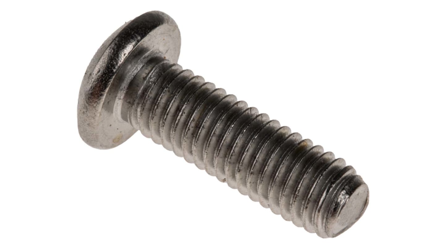 RS PRO M5 x 16mm Hex Socket Button Screw Stainless Steel