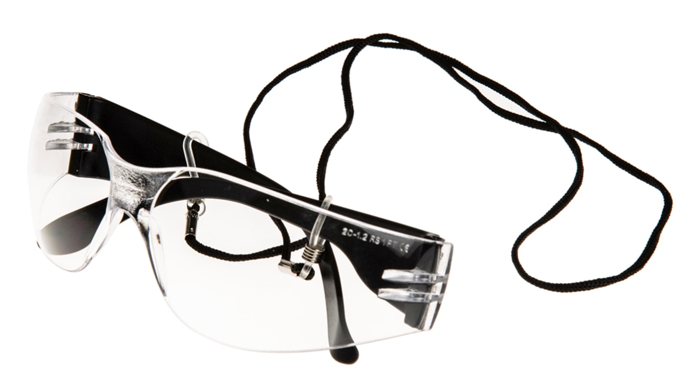 RS PRO UV Safety Glasses, Clear Polycarbonate Lens RS