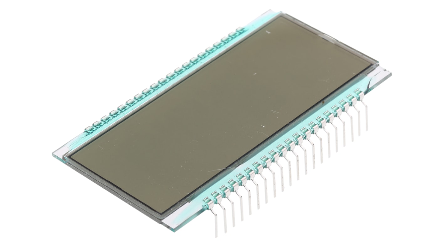 RS PRO LCD monokrom display, Baggrundfarve Grå, 1 række a 4 tegn, 7-segment