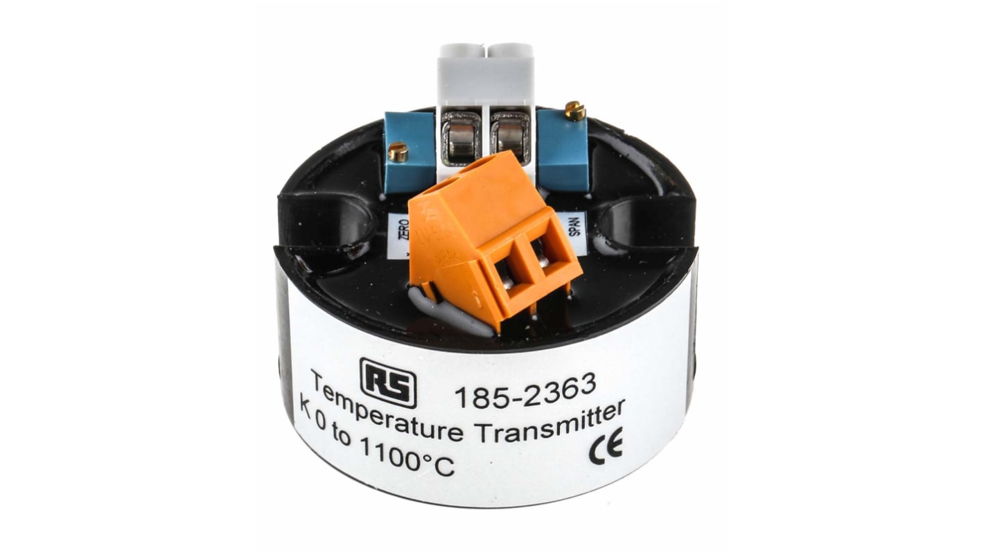 RS PRO Temperaturtransmitter, Type: Termoelement, type K, 12 → 36 V dc