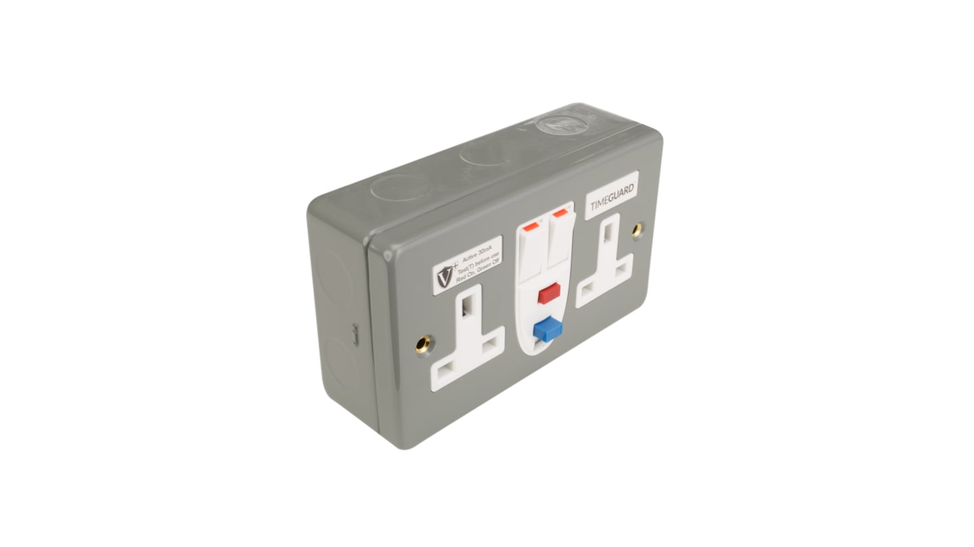 RCD07MAVN Timeguard 30A, BS Fixing, Active RCD Socket, Plastic