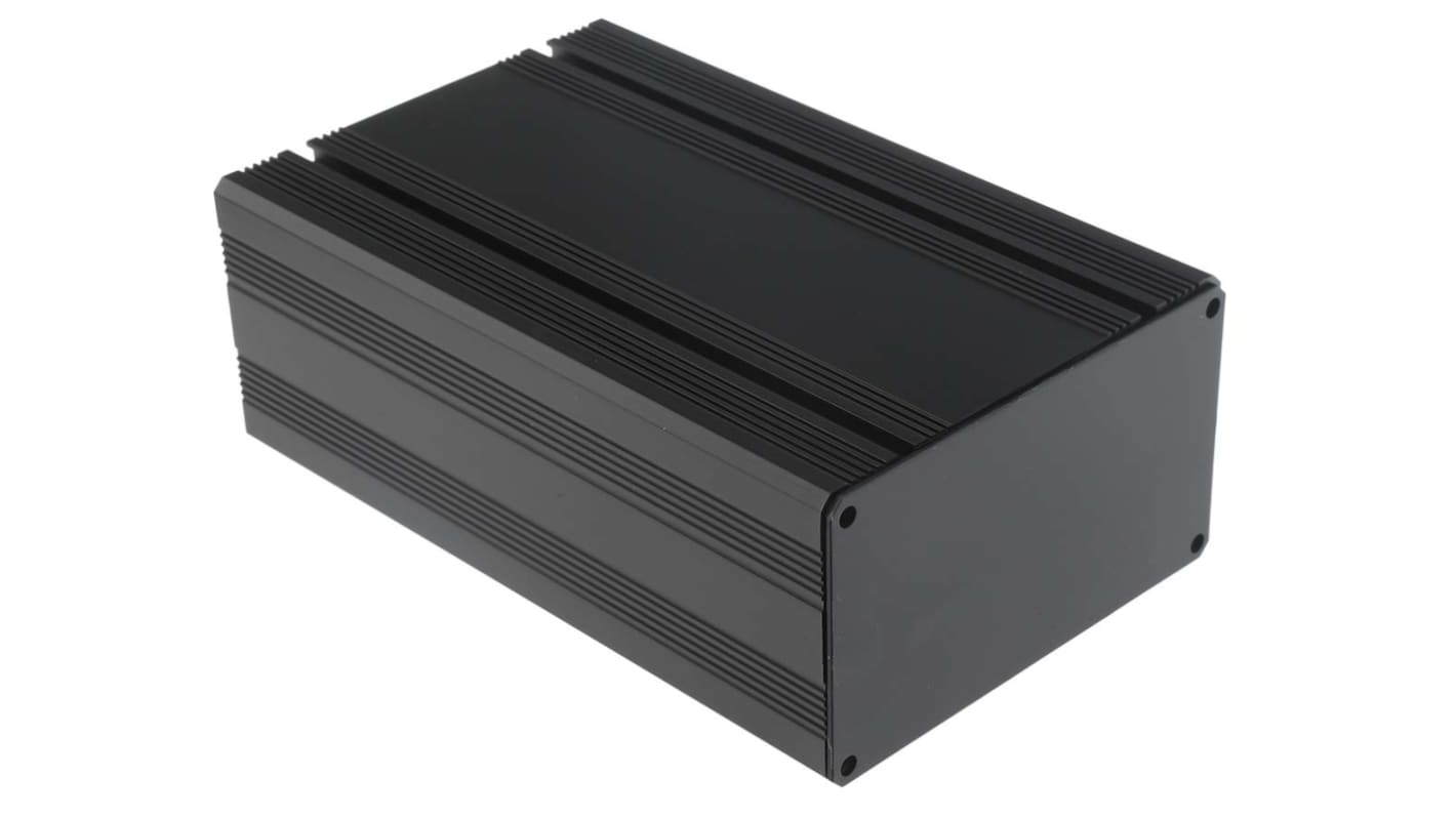 Caja para instrumentación RS PRO de Aluminio Anodizado Negro, ventilada, 165 x 105 x 61mm