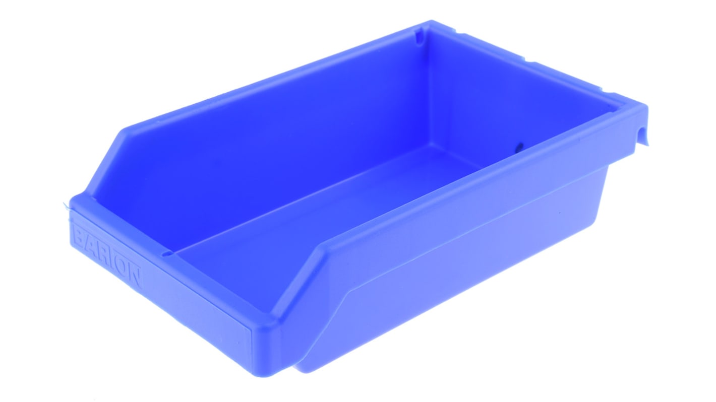 Bac de rangement RS PRO Bleu en PP, 47mm x 99mm x 153mm