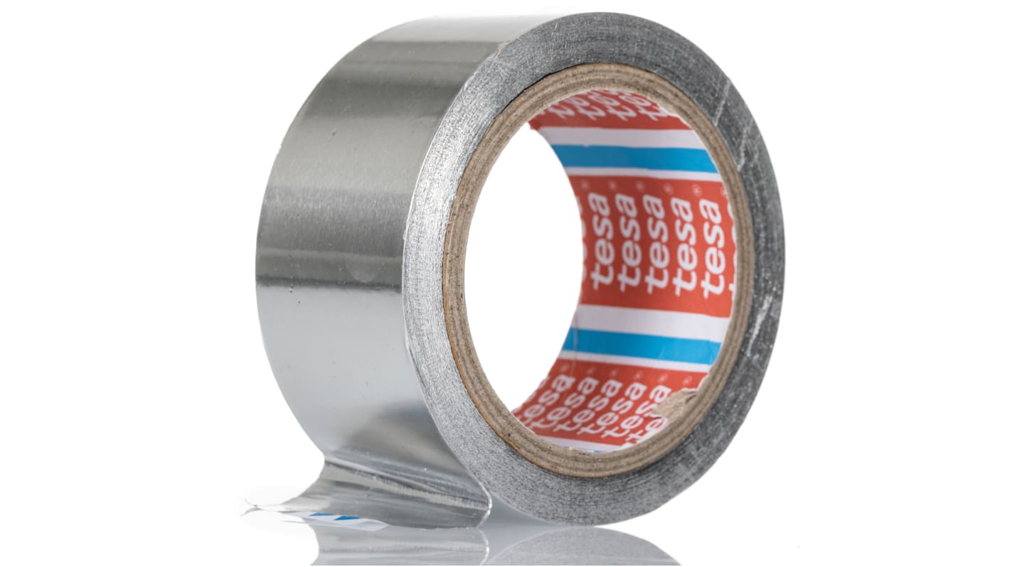 Tesa 60630 Aluband Aluminiumband leitend, Stärke 0.03mm, 50mm x 50m, -40°C bis +160°C, Haftung 8 N/cm