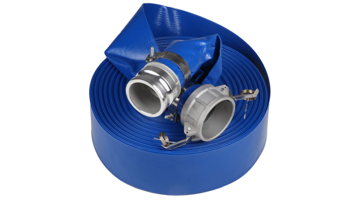 RS PRO Flat rollup hose with couplings, 3 bar, 25m Long RS