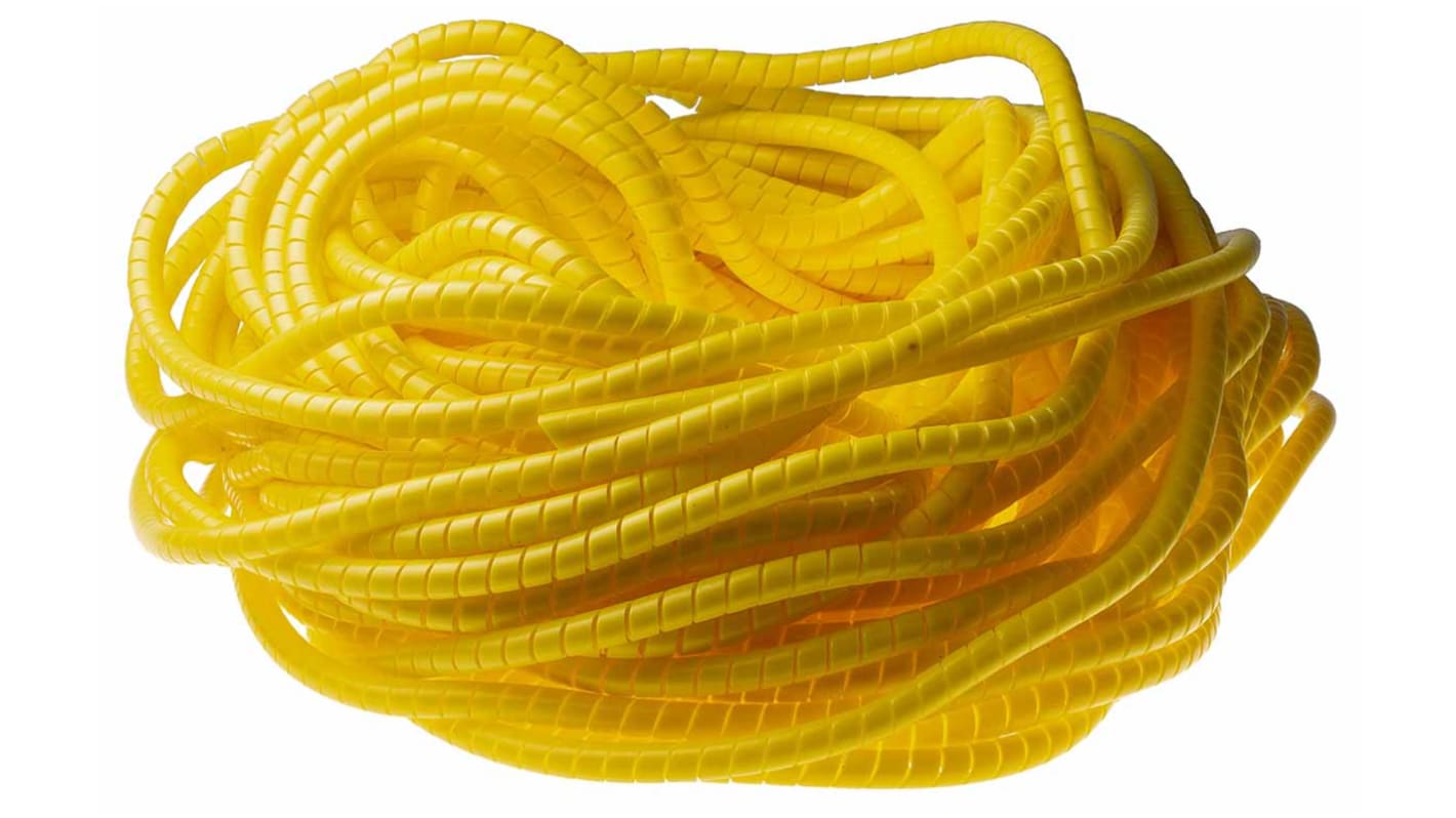 Spiral wrap 16mm x 1.5mm x 50m Yellow