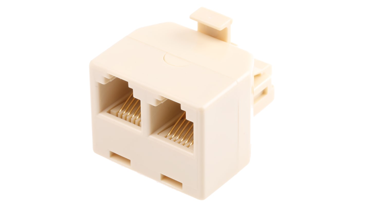 RS PRO RJ-Adapter, RJ11, 2 -Port, Direkt Durchgang, L 21mm, Typ Adapter