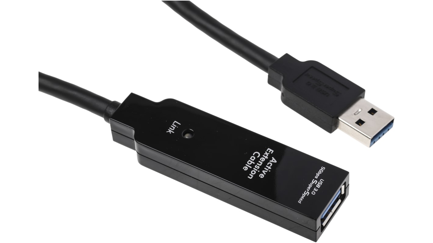 Câble USB Startech USB A vers USB A, 5m, Noir