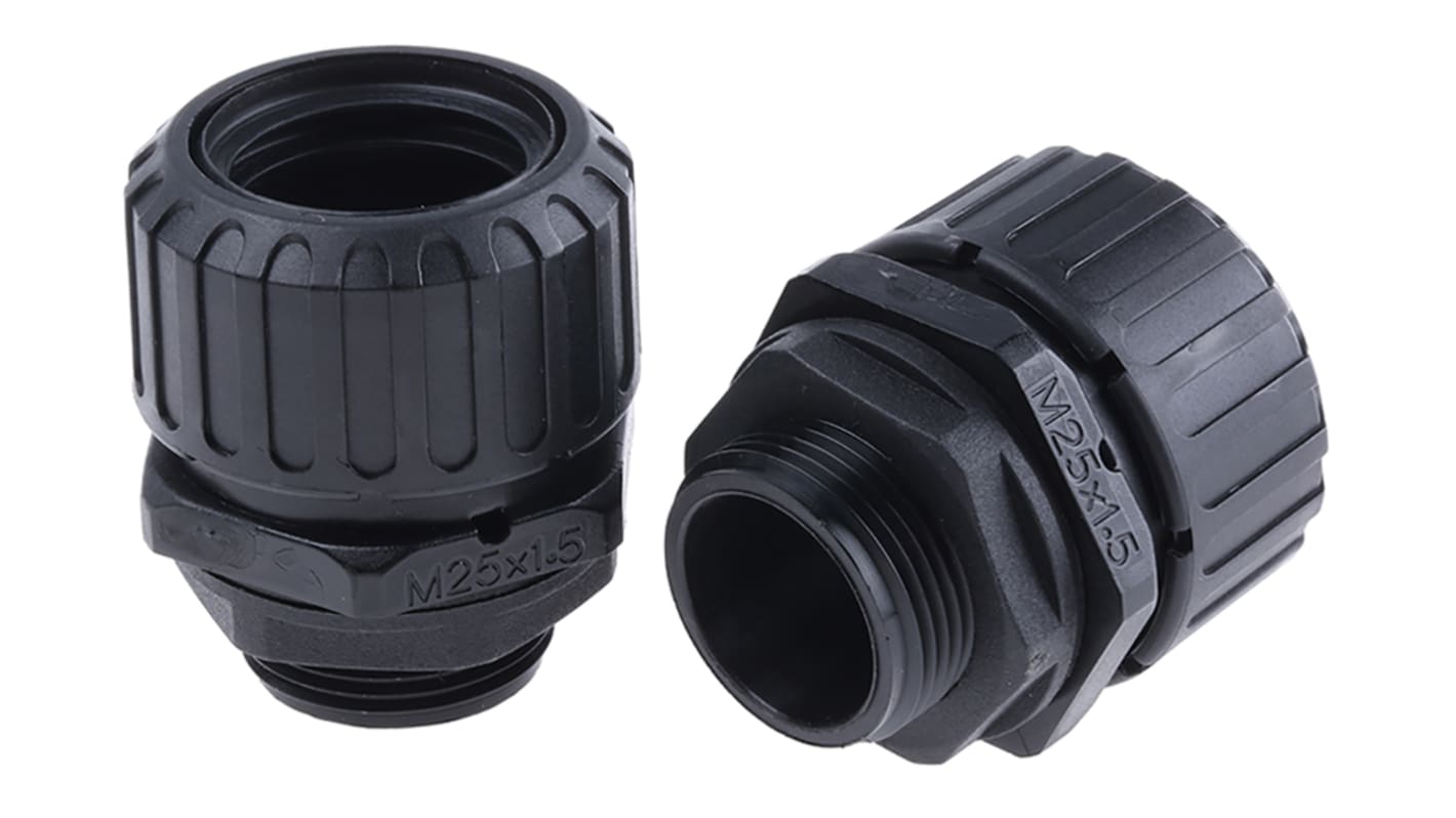 7TCA296000R1692 ASF28/M25/A/BL Adaptaflex Straight, Conduit Fitting, 25mm Nominal Size, M25