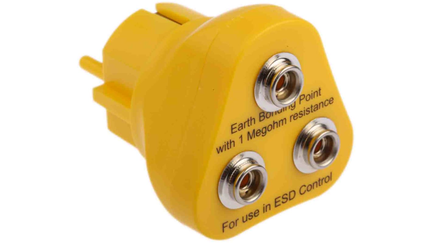 Connettore maschio di messa a terra ESD Vermason, 3 bottoni 10mm, spina tipo F - DE