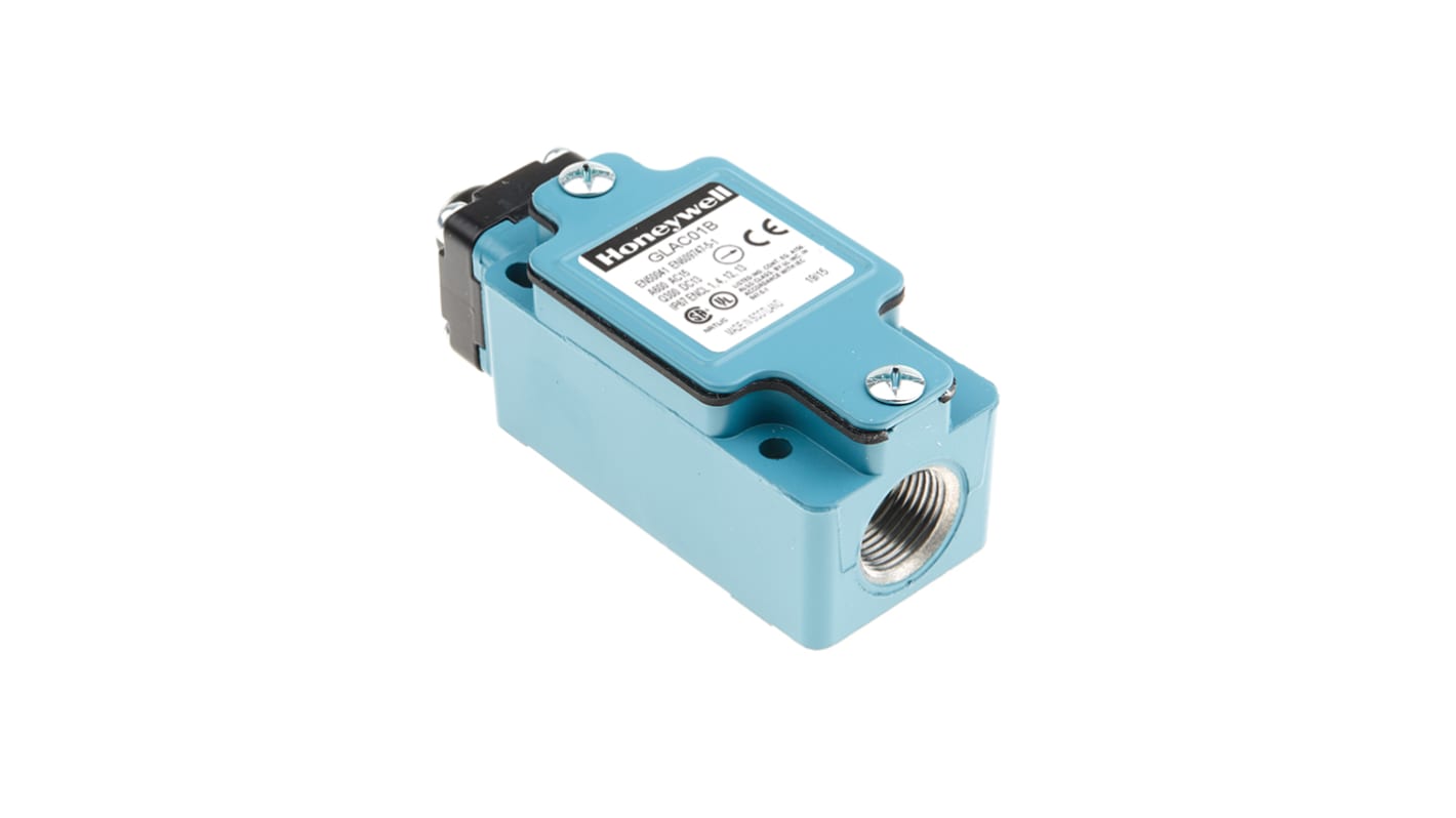 Honeywell GLA Series Plunger Limit Switch, NO/NC, IP67, SPDT, Die Cast Zinc Housing, 600V ac Max, 6A Max