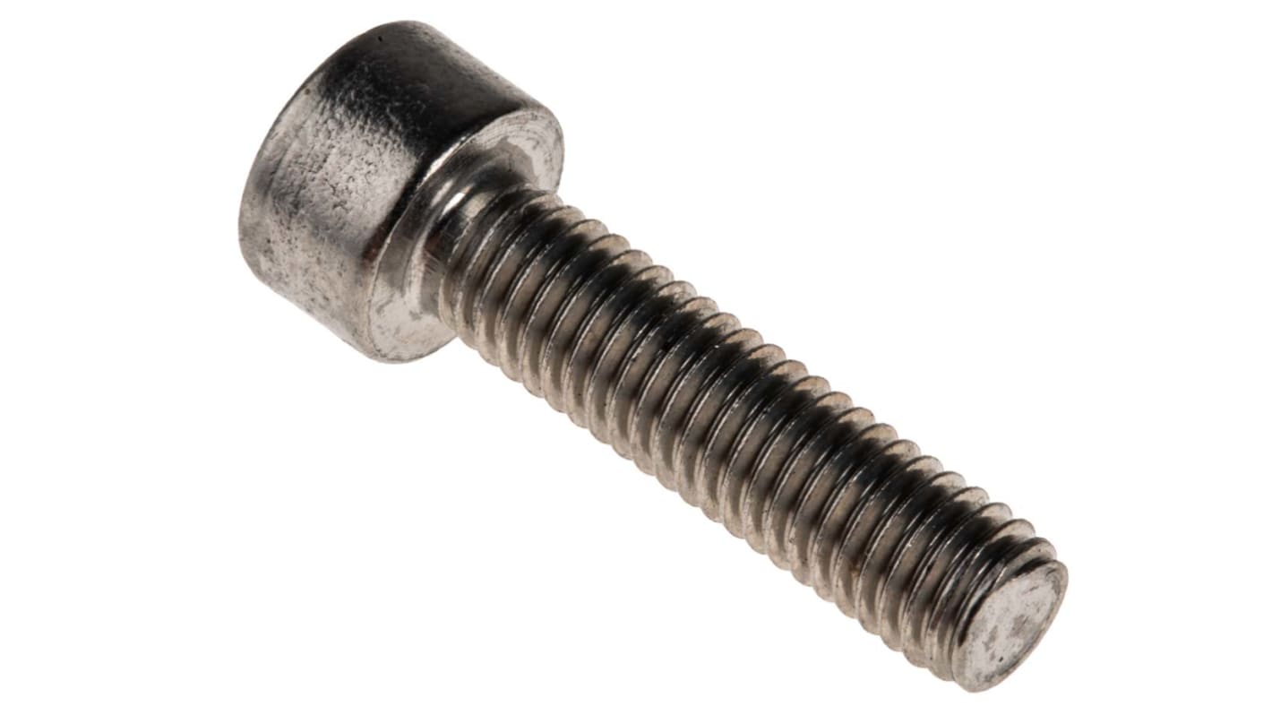 RS PRO Plain Stainless Steel Hex Socket Cap Screw, DIN 912, M5 x 20mm