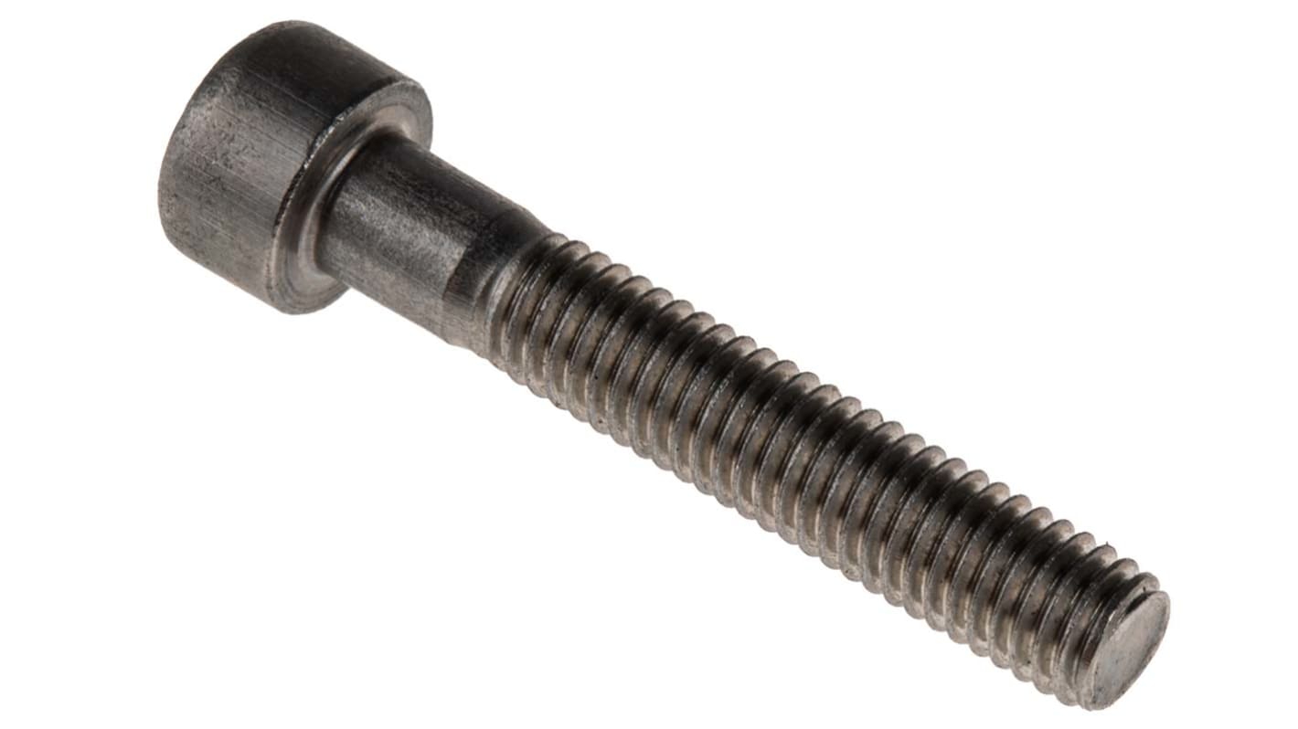 RS PRO Plain Stainless Steel Hex Socket Cap Screw, DIN 912, M5 x 30mm