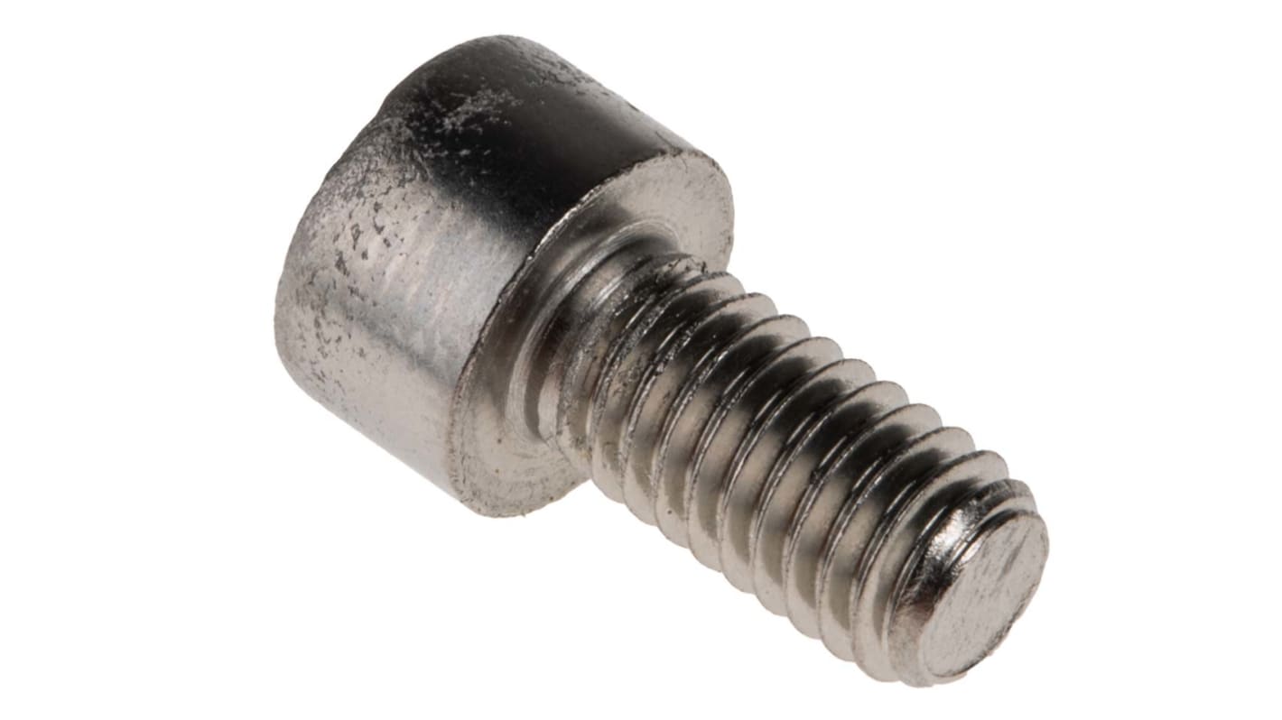 RS PRO Plain Stainless Steel Hex Socket Cap Screw, DIN 912, M6 x 12mm